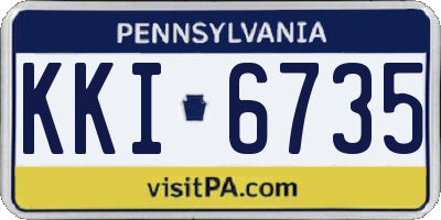 PA license plate KKI6735