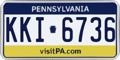 PA license plate KKI6736