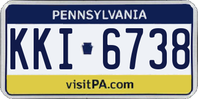PA license plate KKI6738