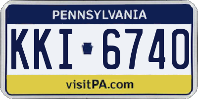 PA license plate KKI6740