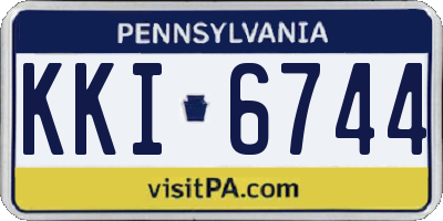 PA license plate KKI6744