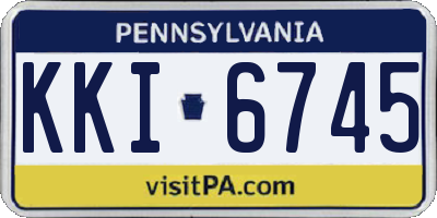 PA license plate KKI6745