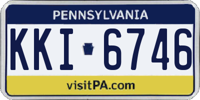 PA license plate KKI6746