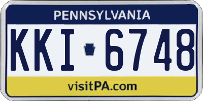 PA license plate KKI6748