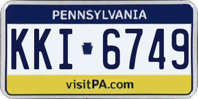 PA license plate KKI6749