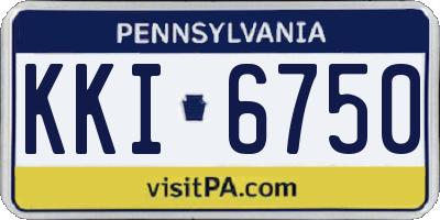 PA license plate KKI6750