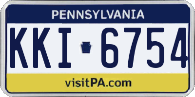 PA license plate KKI6754