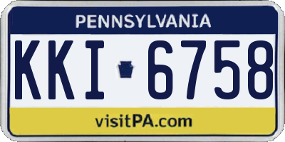 PA license plate KKI6758