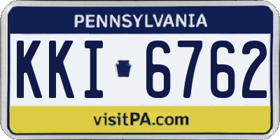 PA license plate KKI6762