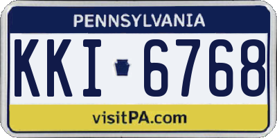 PA license plate KKI6768