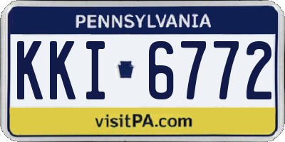 PA license plate KKI6772