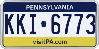 PA license plate KKI6773