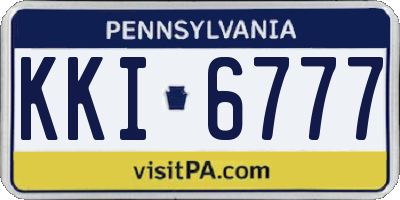 PA license plate KKI6777