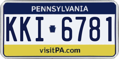 PA license plate KKI6781