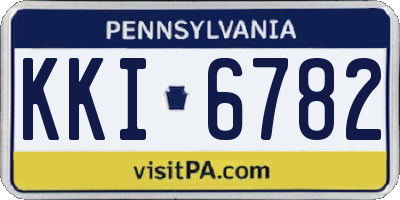 PA license plate KKI6782