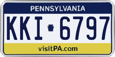PA license plate KKI6797