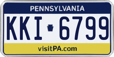 PA license plate KKI6799