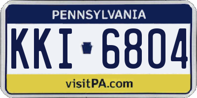 PA license plate KKI6804
