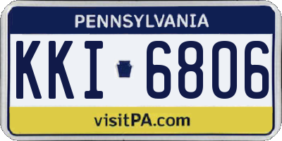 PA license plate KKI6806