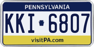PA license plate KKI6807