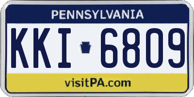 PA license plate KKI6809