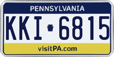 PA license plate KKI6815