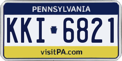 PA license plate KKI6821