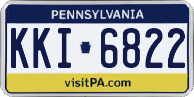 PA license plate KKI6822