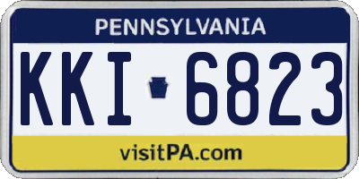 PA license plate KKI6823