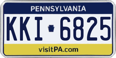 PA license plate KKI6825