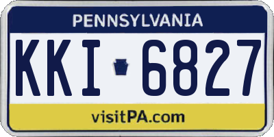 PA license plate KKI6827