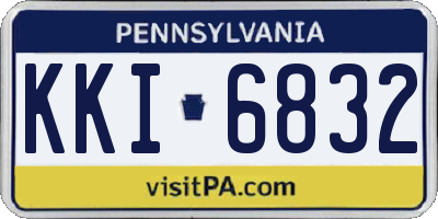 PA license plate KKI6832