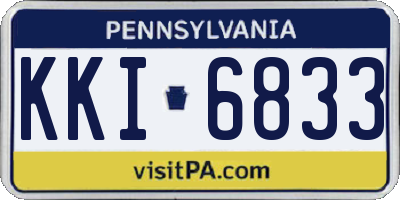 PA license plate KKI6833