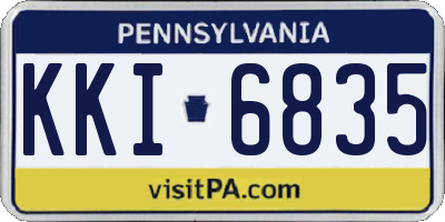 PA license plate KKI6835