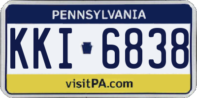 PA license plate KKI6838