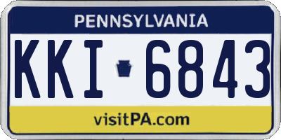 PA license plate KKI6843