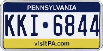 PA license plate KKI6844
