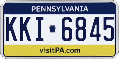 PA license plate KKI6845