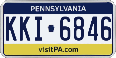 PA license plate KKI6846
