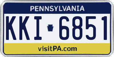 PA license plate KKI6851