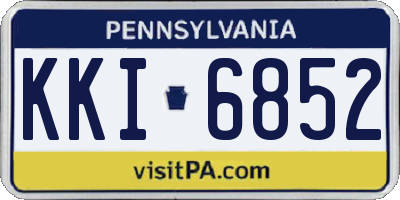 PA license plate KKI6852