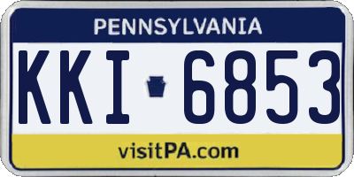 PA license plate KKI6853
