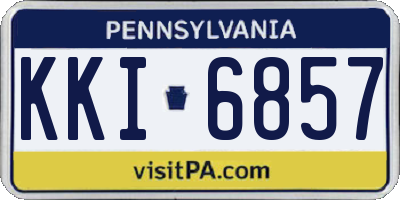 PA license plate KKI6857