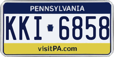 PA license plate KKI6858