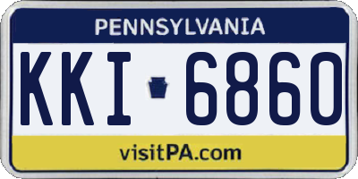 PA license plate KKI6860