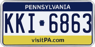 PA license plate KKI6863