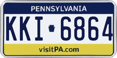 PA license plate KKI6864