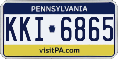 PA license plate KKI6865