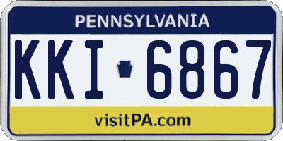 PA license plate KKI6867