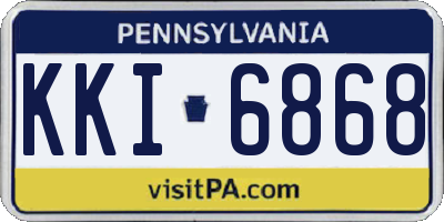 PA license plate KKI6868